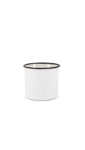 Alpine 9.5 oz Candle - White Enamelware - White Woods & Mint