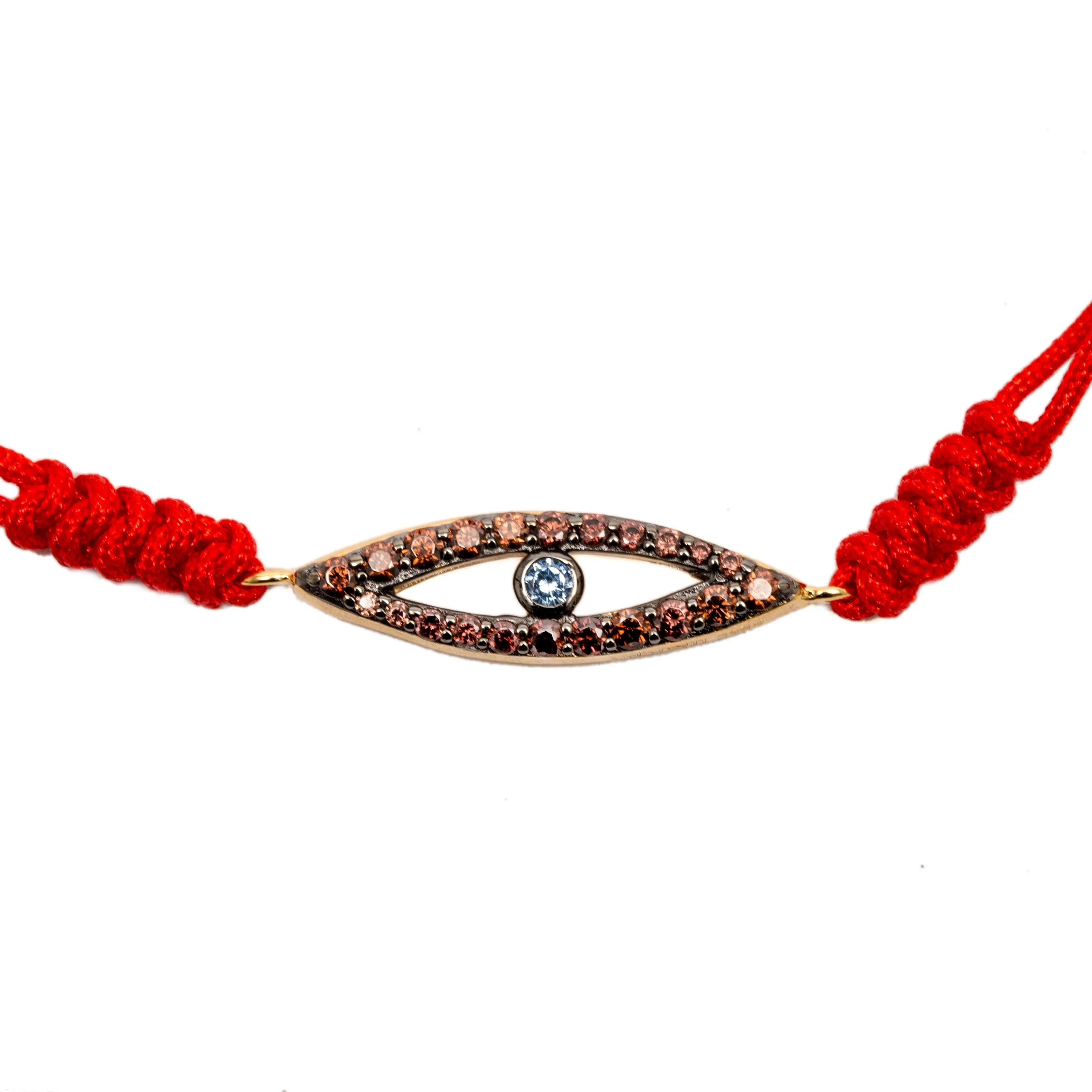 AMMANII Evil Eye Bracelet with Adjustable Red Silk String