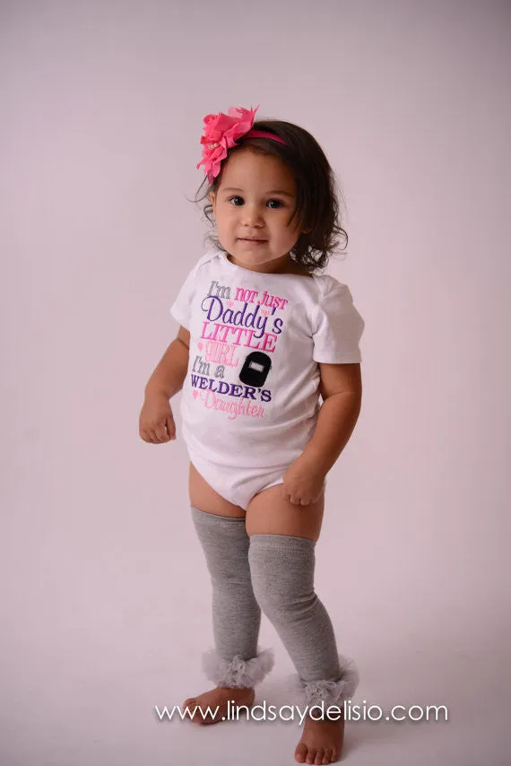 Baby Girl -- I'm not just daddy's little girl i'm a welder's daugher shirt -- Baby shower gift --welder's shirt- daddys girl- toddler