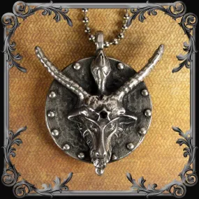 Baphomet Medallion with Black Rhinestone