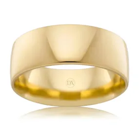 Barrel 8mm - 18ct Yellow Gold