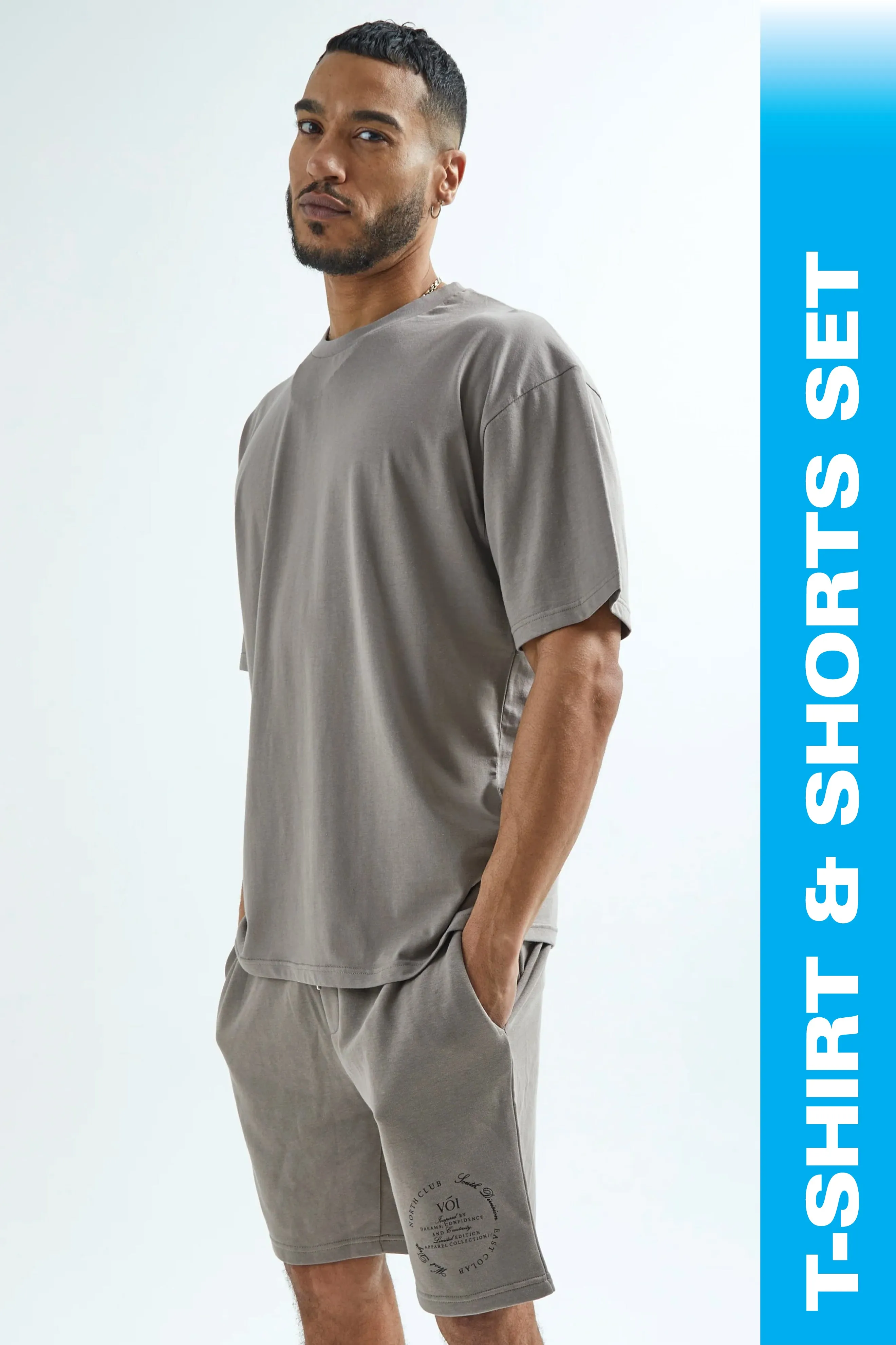 Camberwell T-Shirt & Shorts Set - Grey