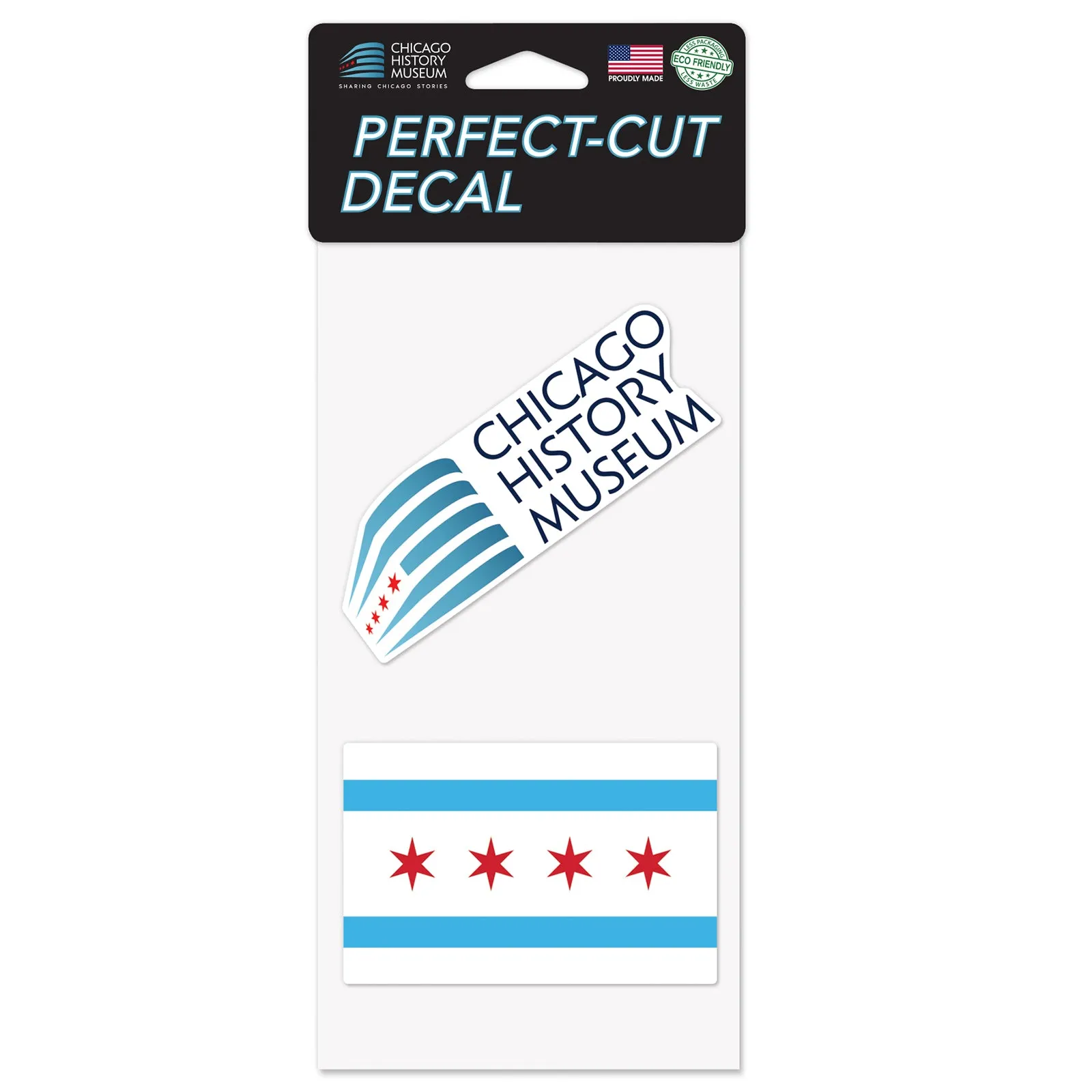 Chicago History Museum & Flag Decal Set