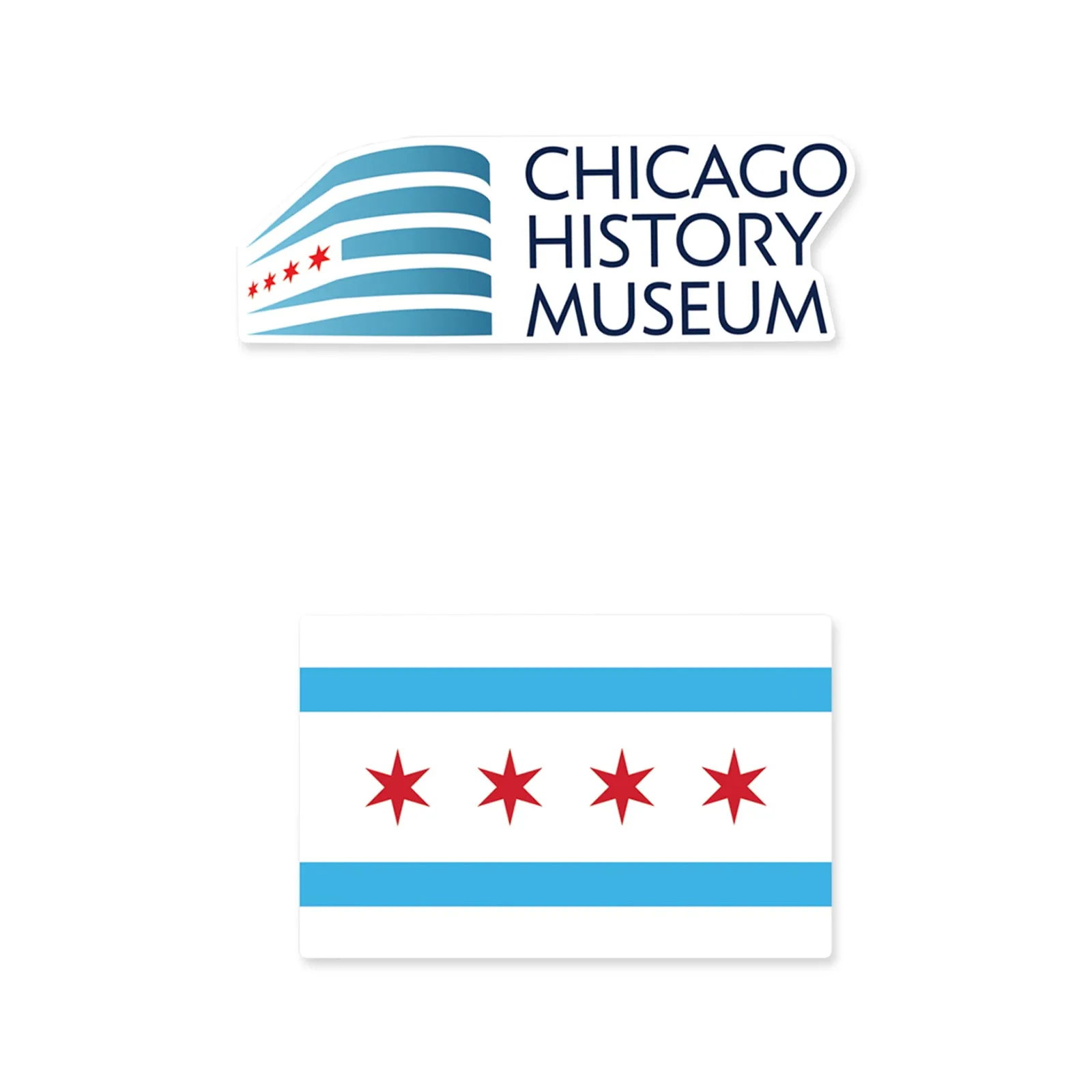 Chicago History Museum & Flag Decal Set