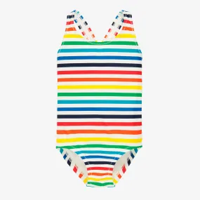 Clearance tank swimsuit in rainbow stripe