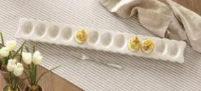 Deviled Egg Long Ceramic Tray Set