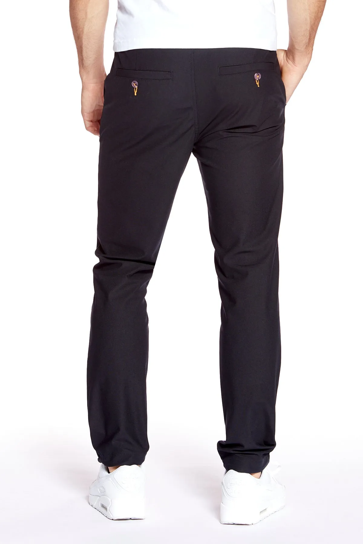 ELTON -  Slim Fit Chinos (Convertible Joggers) - Dark Navy