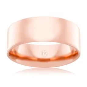 Flat Round 8mm - 18ct Rose Gold