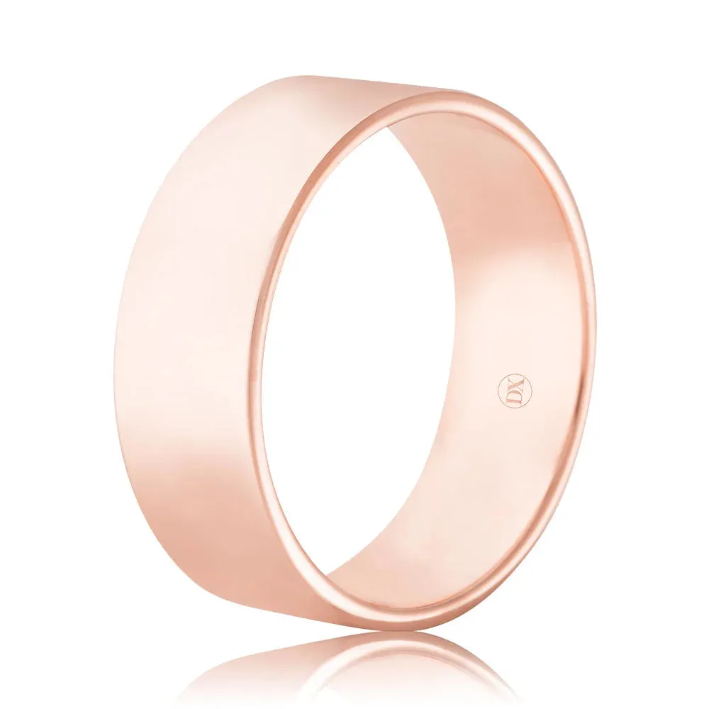 Flat Round 8mm - 18ct Rose Gold