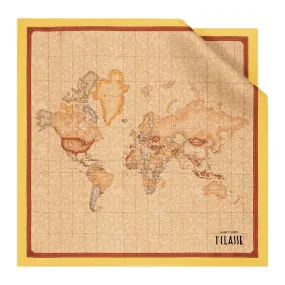 Foulard 70 x 70 cm 1A Classe Alviero Martini in Seta stampa Geo Classic e Giallo Oro 3170