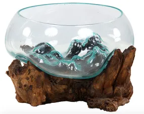 Glass Bowl Wood