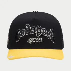 GODSPEED GS FOREVER TRUCKER HAT BLACK/YELLOW