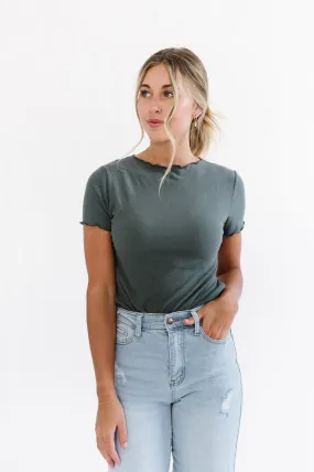 Karli Teal Green Short Sleeve Tee