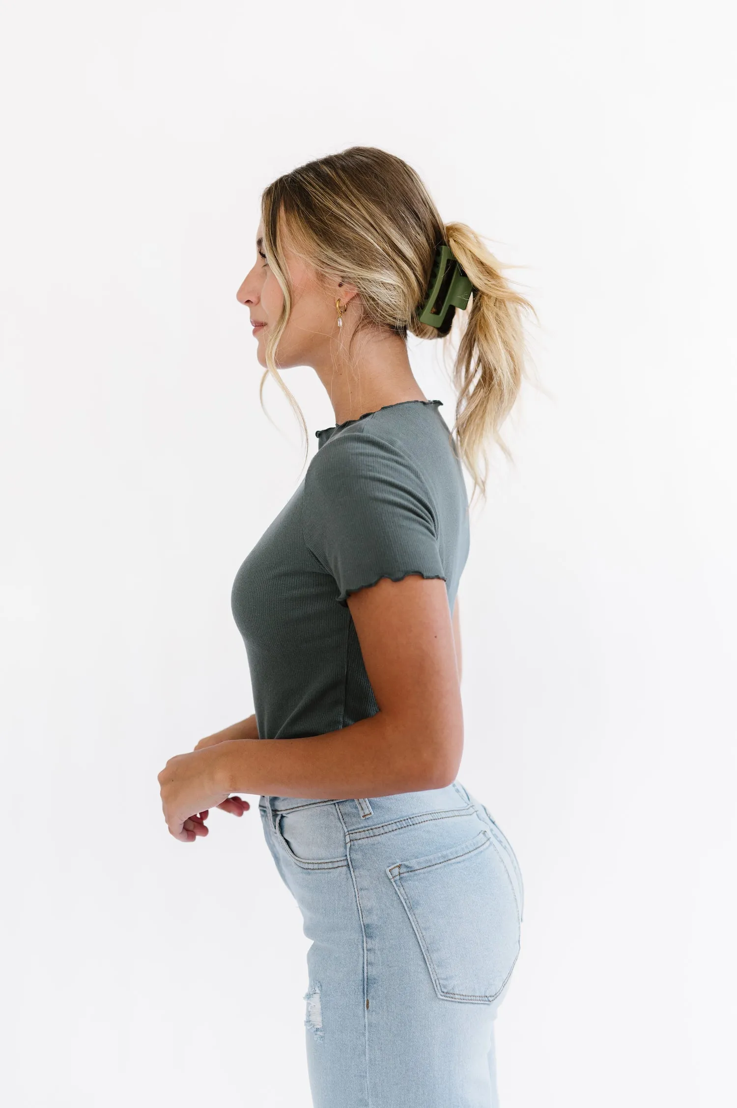 Karli Teal Green Short Sleeve Tee