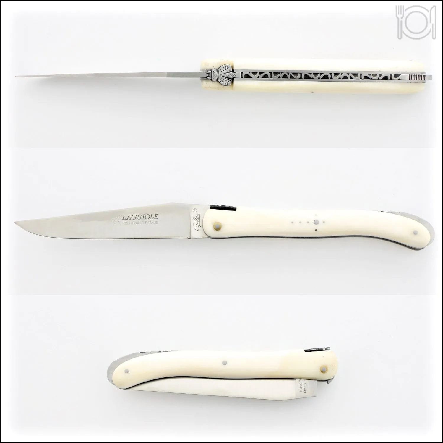 Laguiole 12 cm Nature Classic Full Handle Cattle Bone