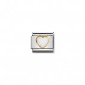 Nomination LINK COMPOSABLE CLASSIC PIETRA CUORE CON OPALE BIANCO 030501/07