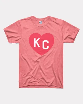 Pink & Red Unisex KC Heart T-Shirt