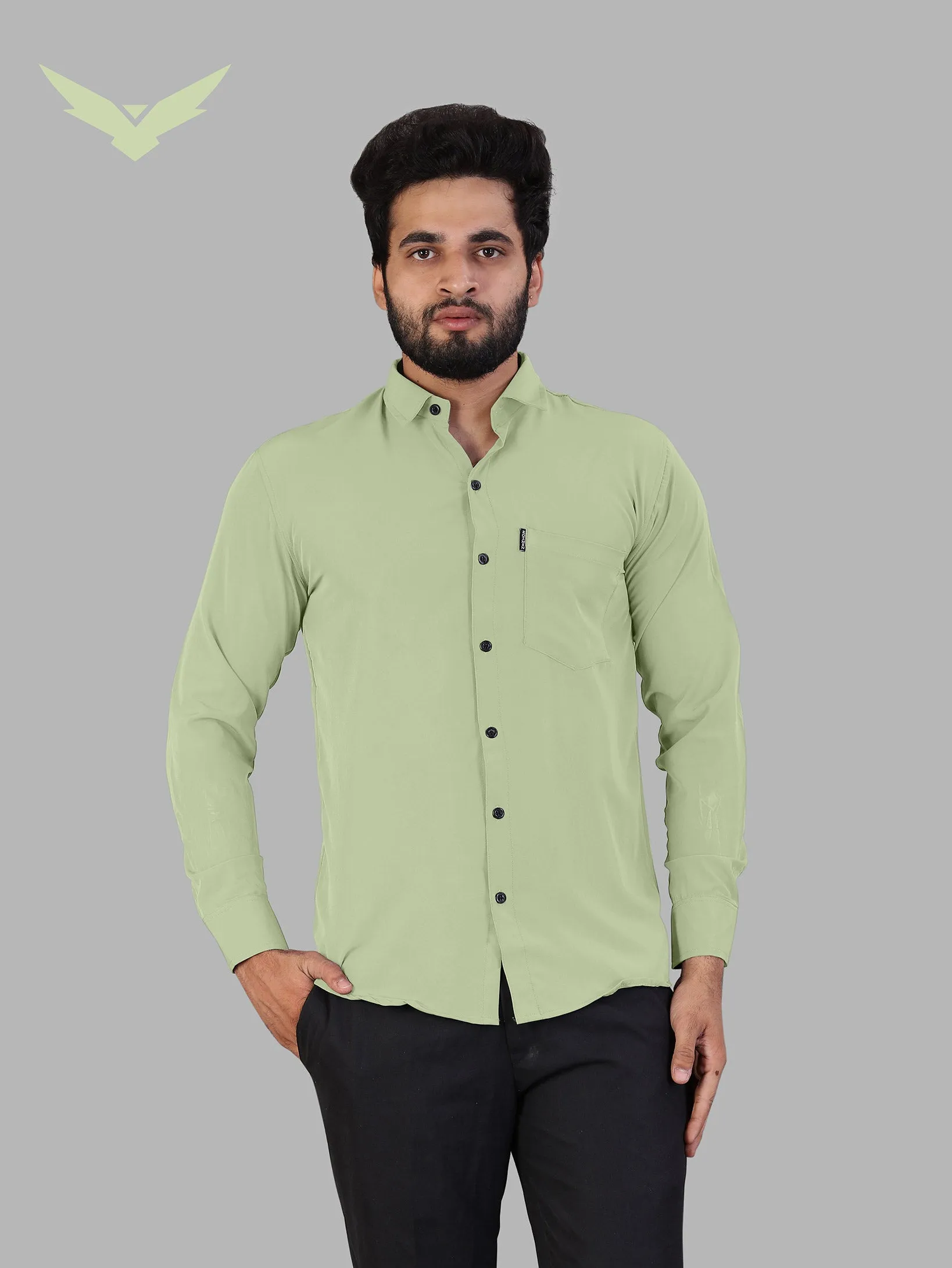 Pistachio Expandable Full Sleeve Shirt