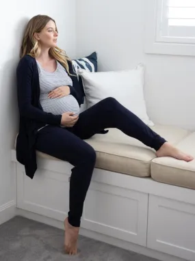 "Street to Home" Maternity 3 Piece Relax Outfit in Navy Bamboo