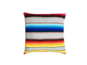 Saltillo Serape Square Home Pillow- Grey