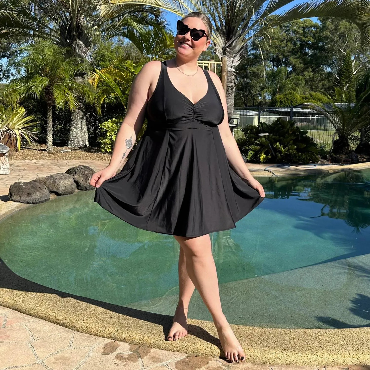 There Can Be Only One Swim Dress - Black