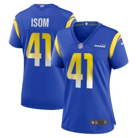 Women's Nike Dan Isom Royal Los Angeles Rams Game Player Jersey